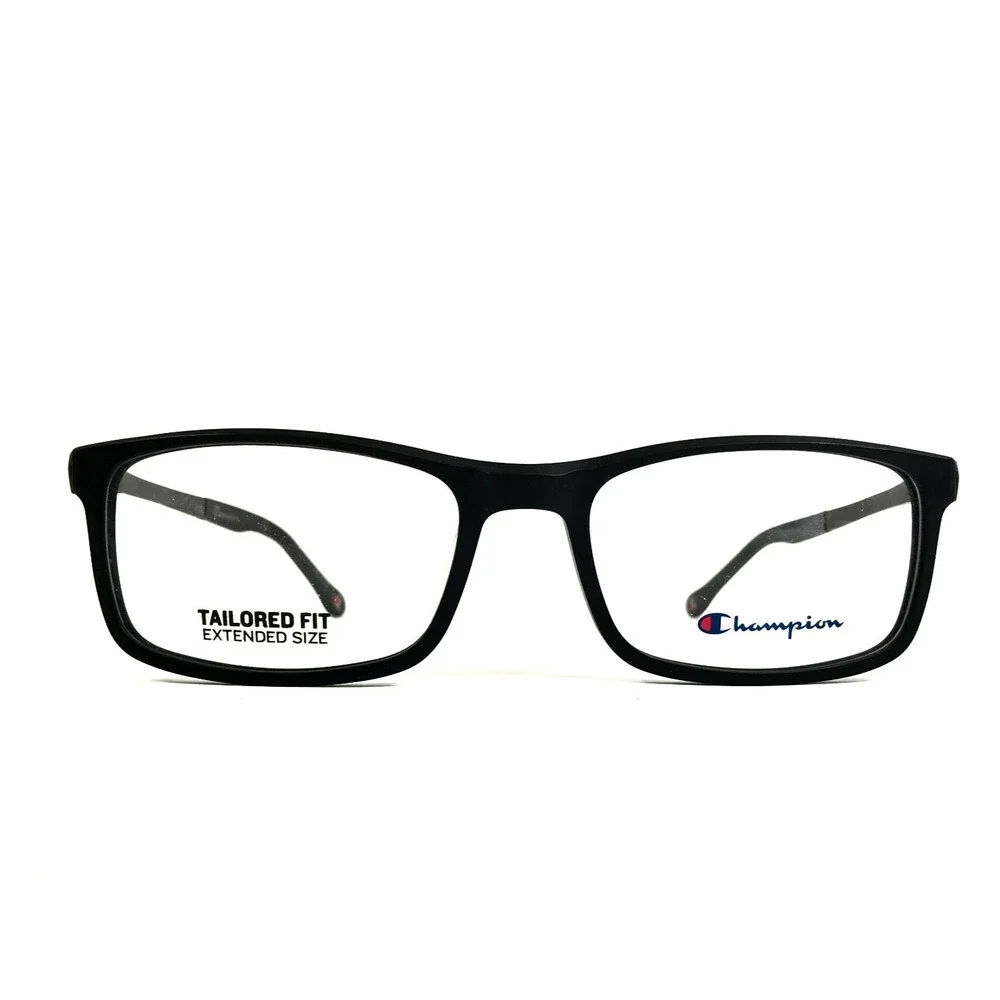 Champion Eyeglasses Frames CU4004UF C01 Matte Black Brown Asian Fit 58-19-155